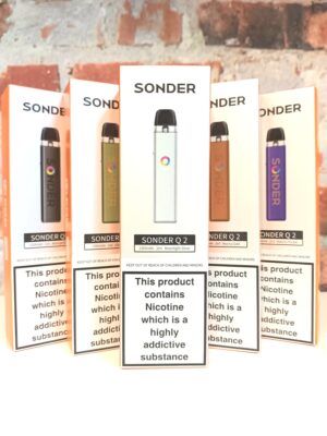 Sonder Q2 Kits in their boxes, grouped together in front of a brick background